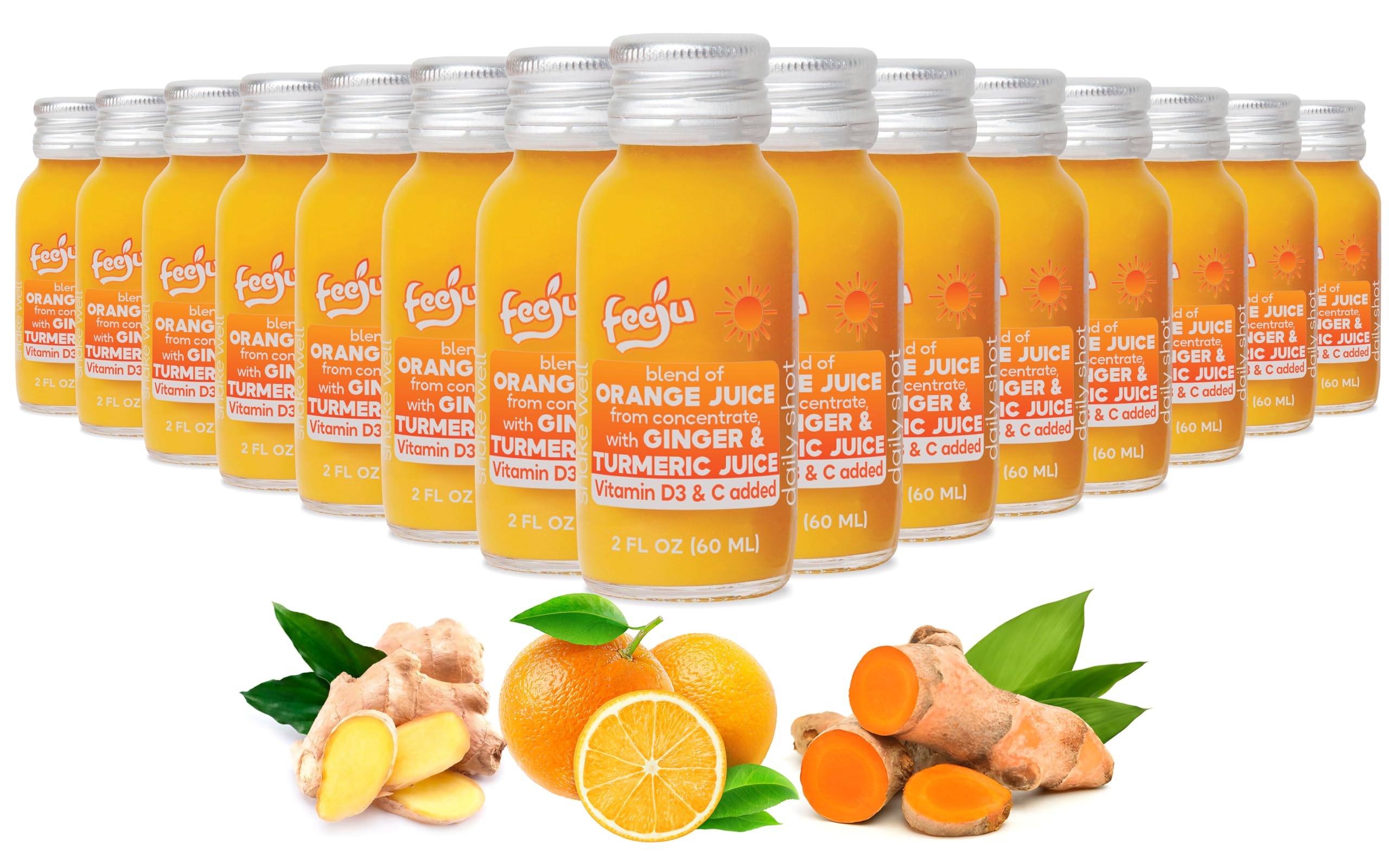 Amazon.com : 15pcs Orange Juice with Ginger and Turmeric Root